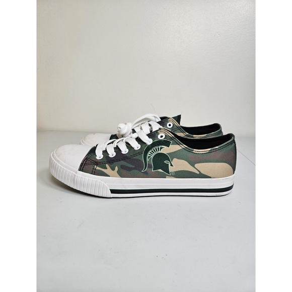 Foco Shoes - Foco NCAA Michingan State Spartans Womens Camo Low Top Shoes Size 11 MSRP $45.99